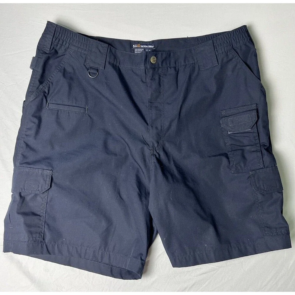 Mens 5.11 Tactical Taclite Utility Shorts Cargo Pockets Sz 40 Navy Blue